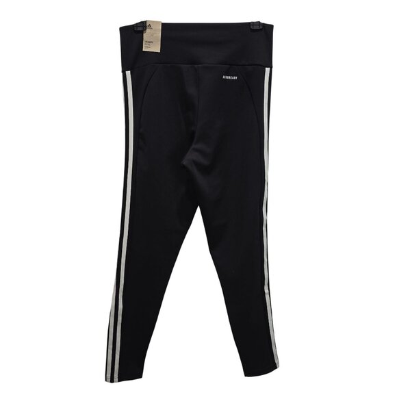 Adidas Leggings Womens Medium 7/8 Length High-Rise Aeroready Black - FLAWS - Picture 2 of 12